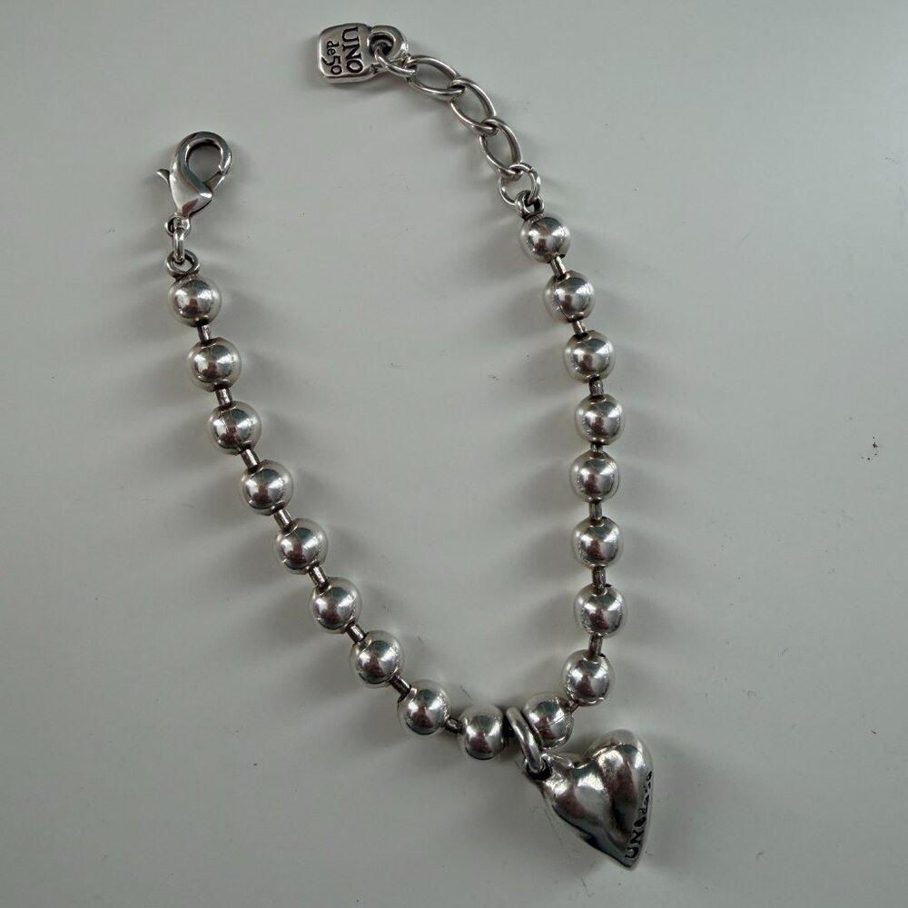 Uno de 50 beaded bracelet with heart charm